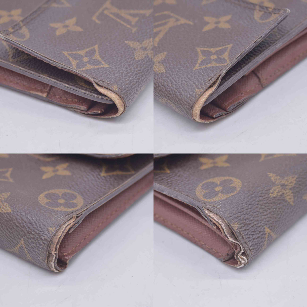 $635 2002 Louis Vuitton Monogram Canvas Pochette Passport Organizer Brown CA0032