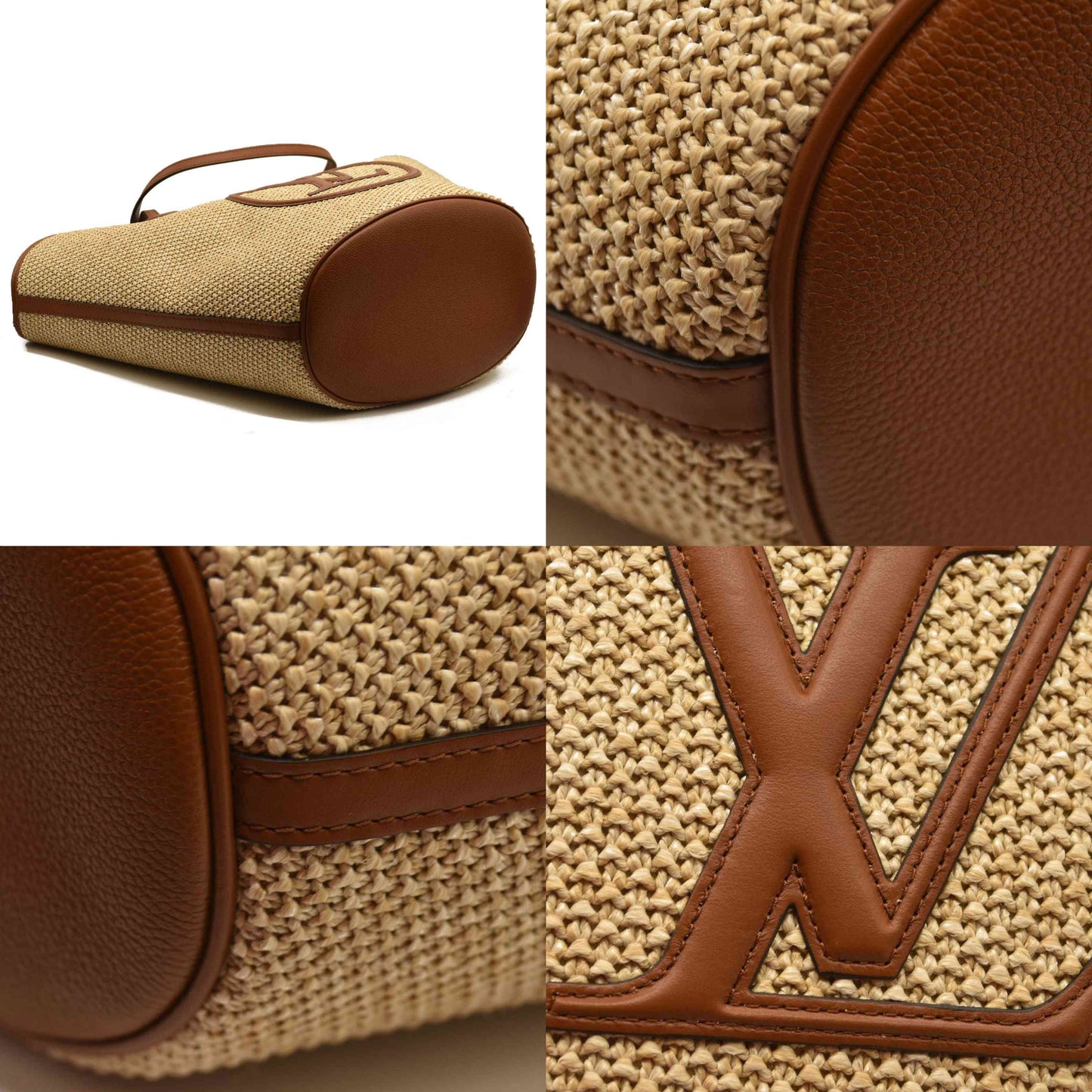 Louis Vuitton  Raffia Saint Jacques Tote Caramel RFID