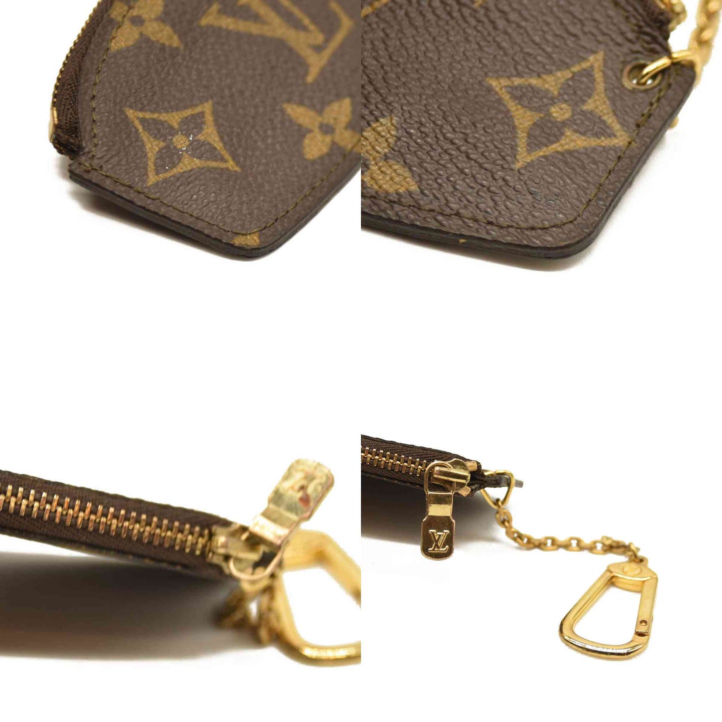 Louis Vuitton Monogram Etui Crepier Coin Purse Wallet Brown 884AN