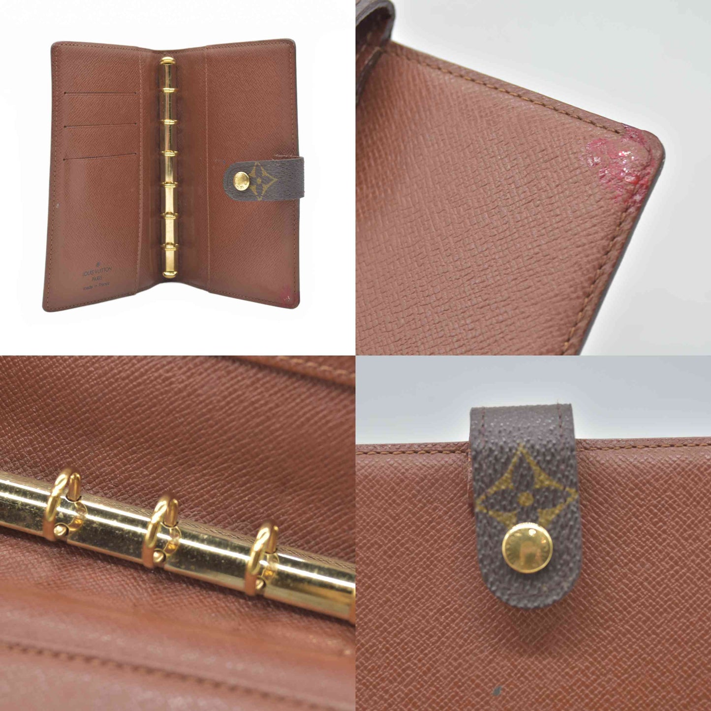 $505 2000 Louis Vuitton Monogram Small Ring Agenda Cover SP0060
