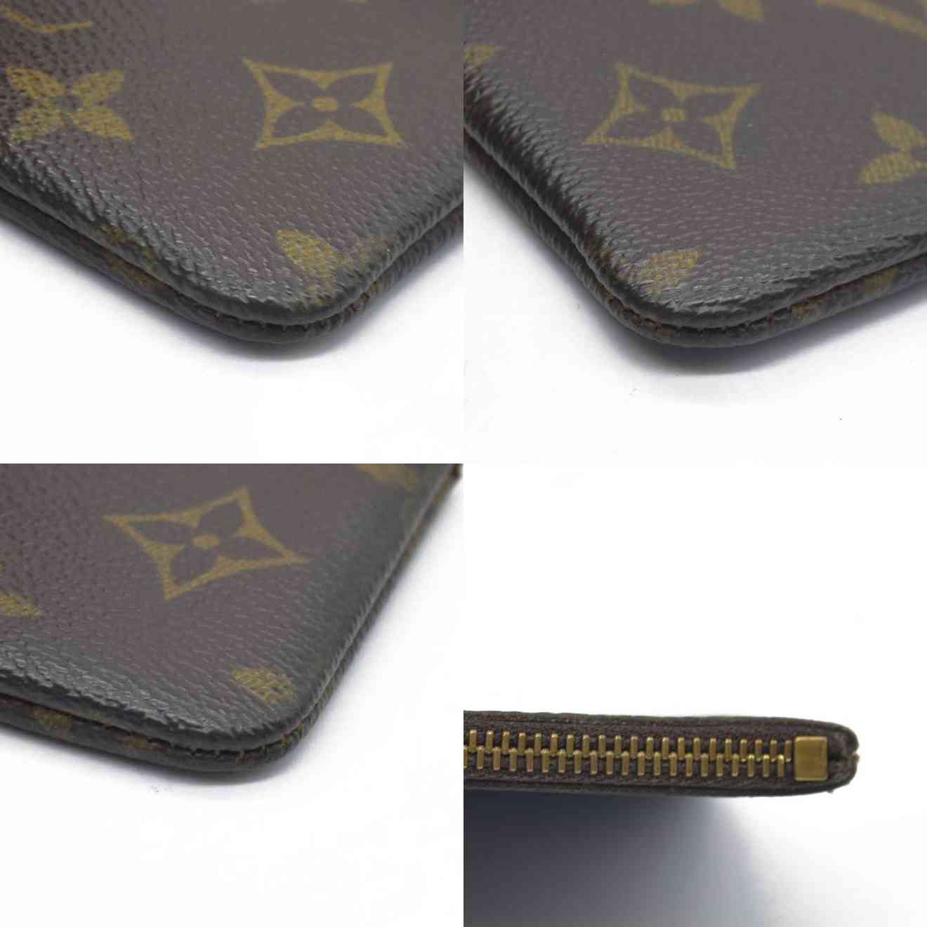 $345 LOUIS VUITTON Monogram Coin Purse Key Pochette Cles ET0910