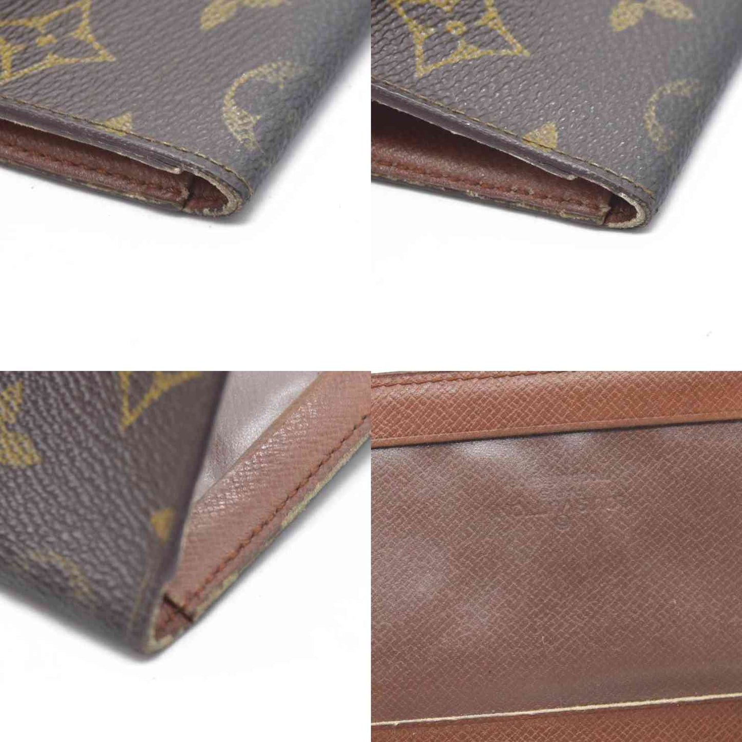 $350 Louis Vuitton Monogram Porte 2 Cartes Vertical Pass Card Case Brown 874A2 CONSIGNMENT