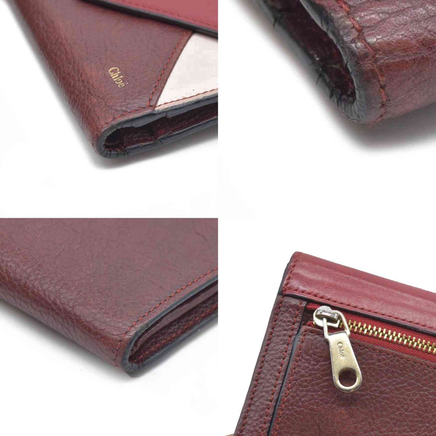 Chloe Patchwork Leather Trifold Wallet MultiColor