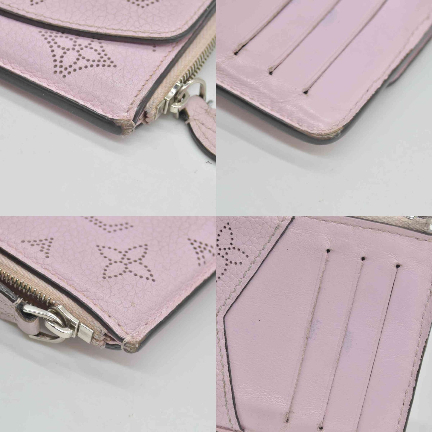 $815 Louis Vuitton Mahina Recto Verso Card Holder Magnolia