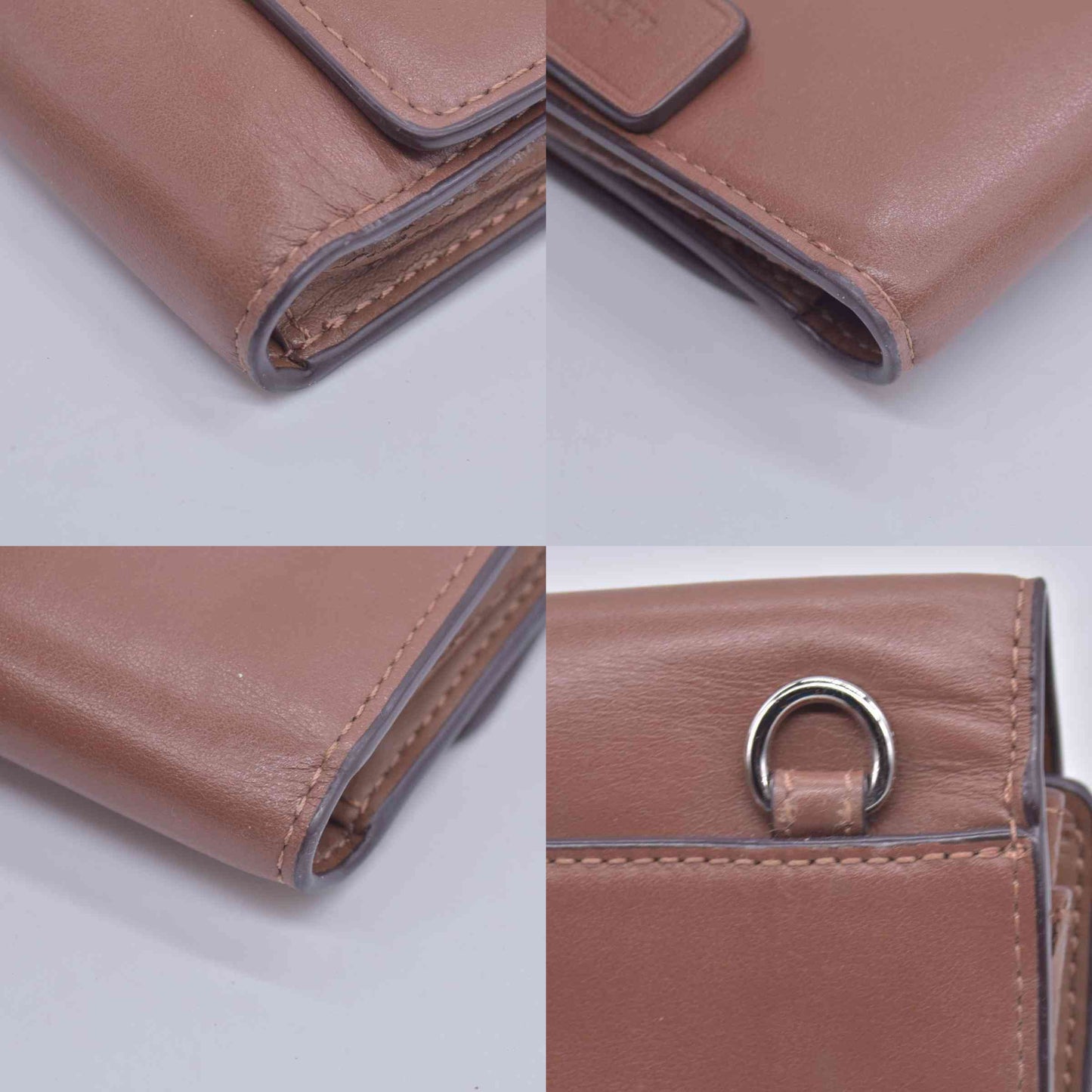 Coach Saffiano Tan Trifold Cross-grain Leather Wallet