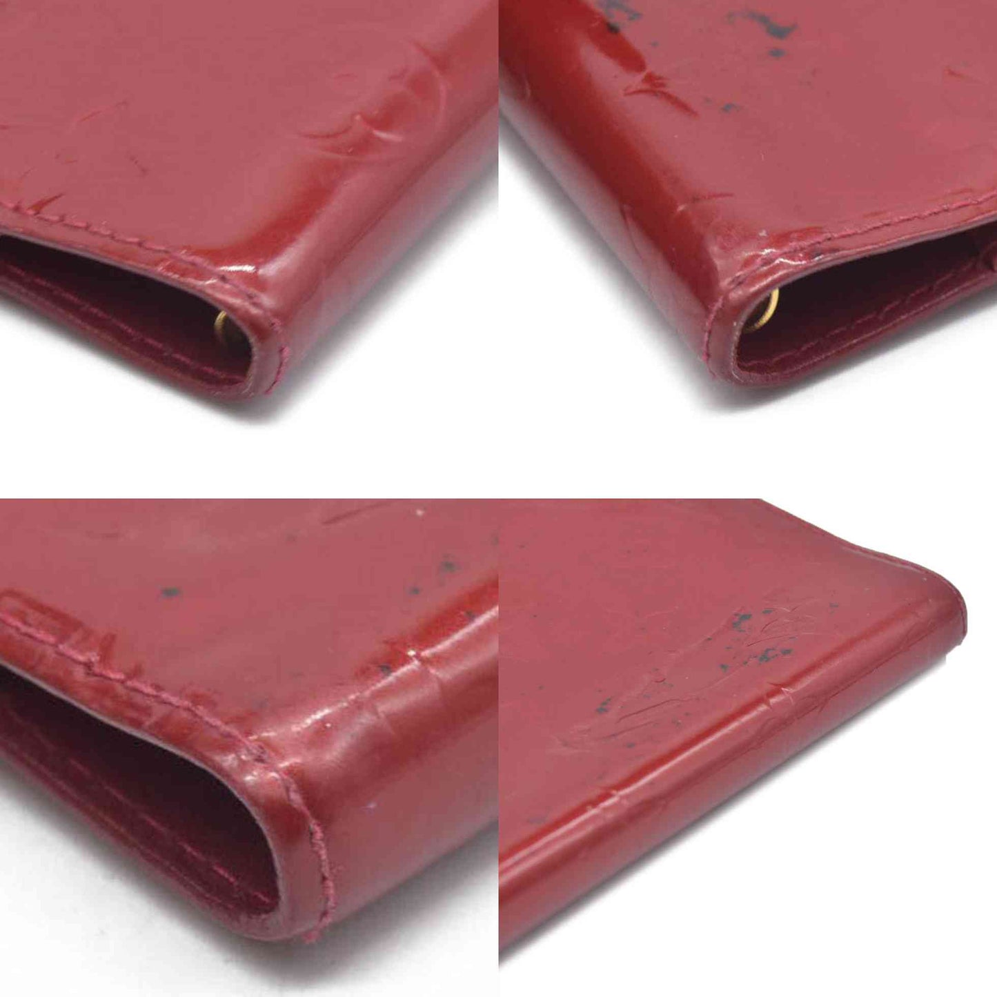 $465 Louis Vuitton  Vernis Small Ring Agenda Cover Pomme D'Amour
