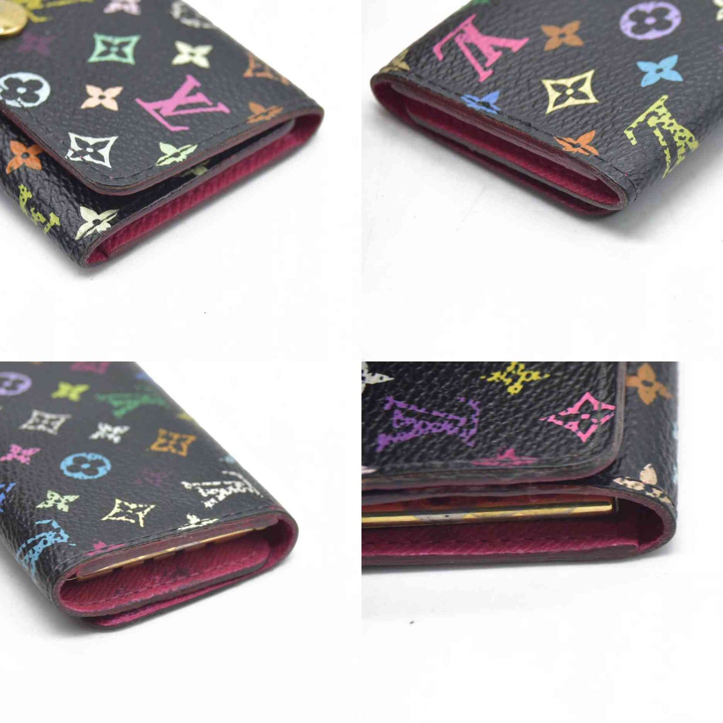 $445 Louis Vuitton Monogram Multicolor Multicles 4 Ring Key Case CT5101