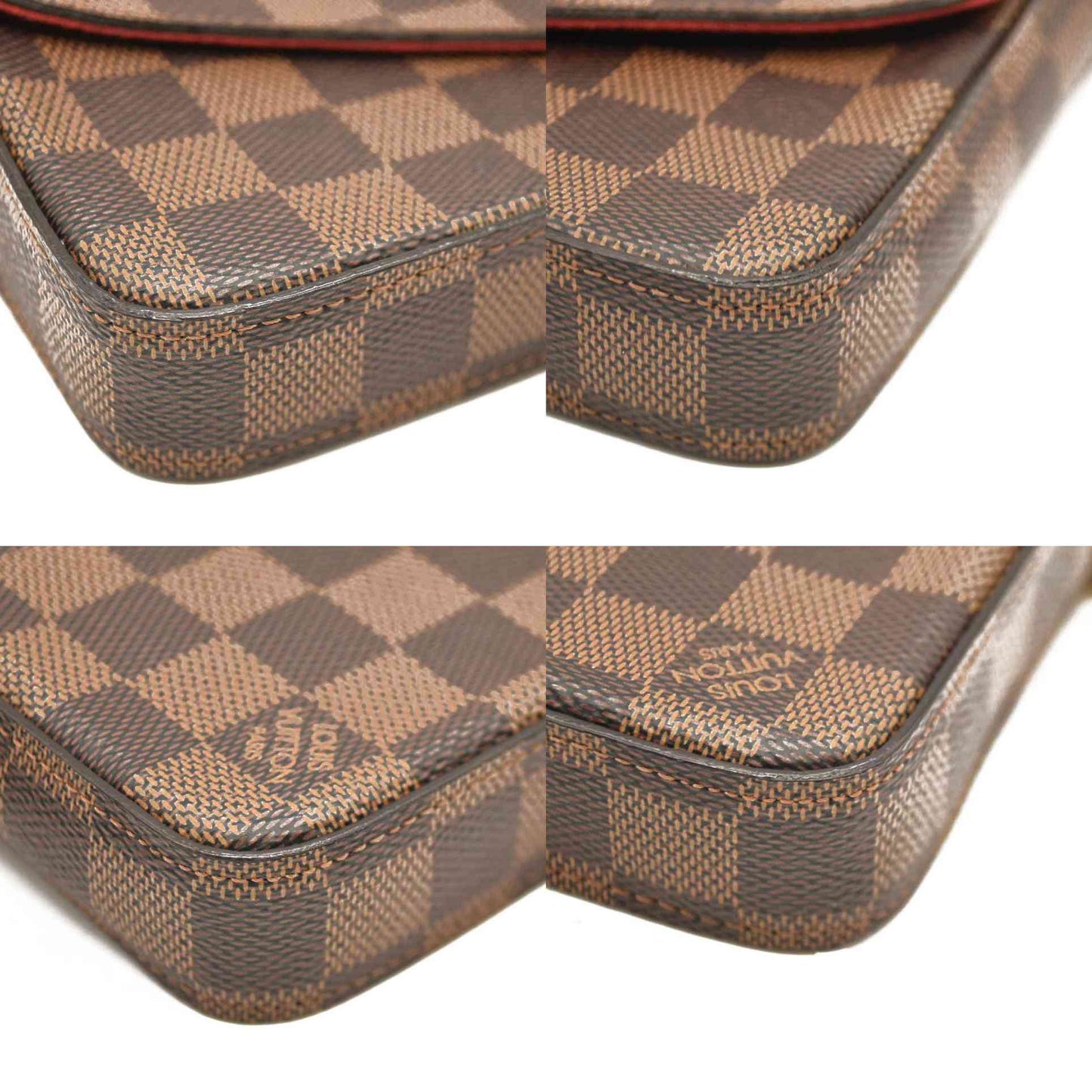 Louis Vuitton  Damier Ebene Pochette Felicie Chain Wallet