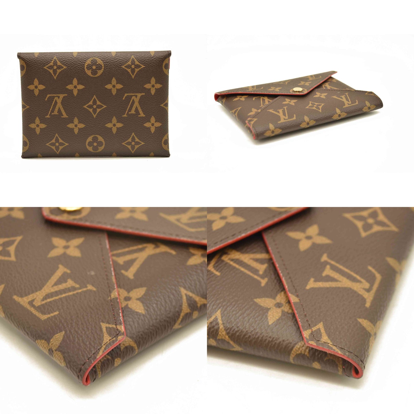 USED Louis Vuitton Monogram Medium Kirigami Pochette Insert Coquelicot