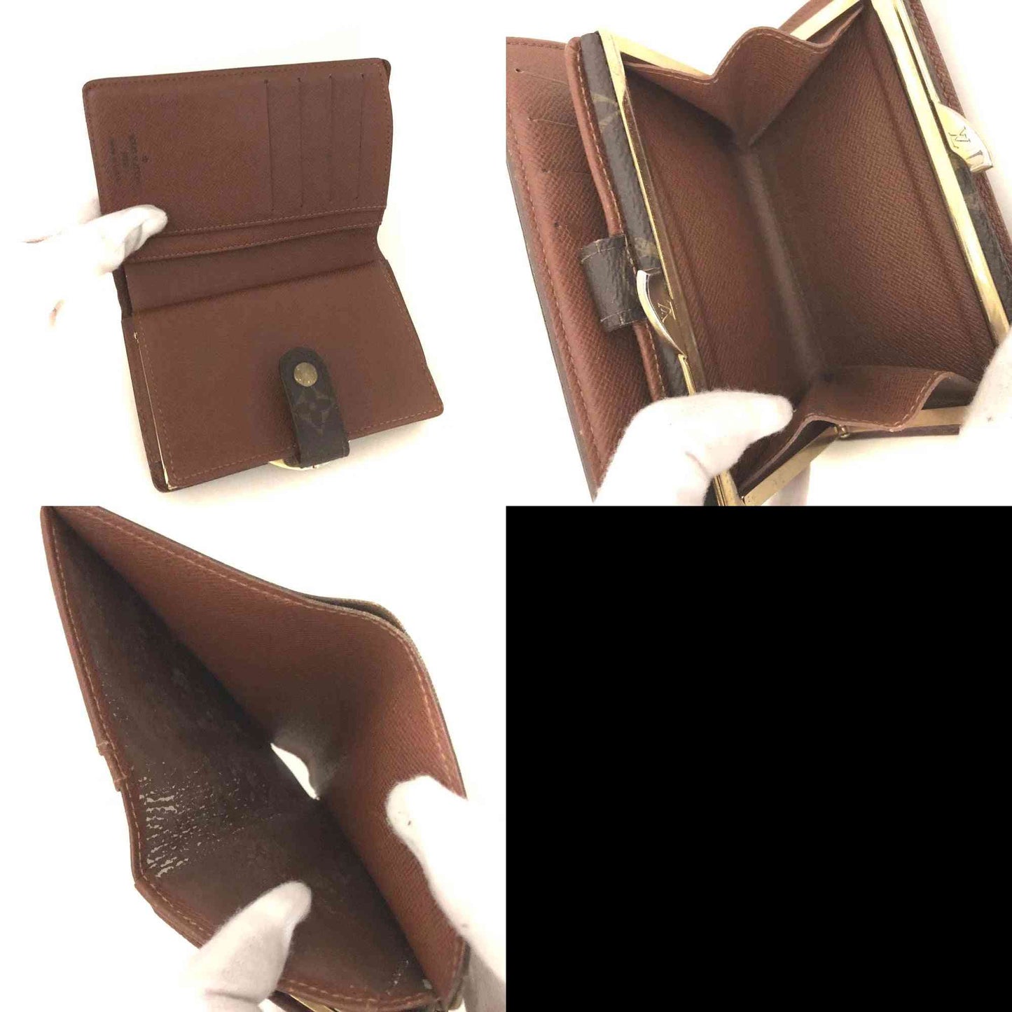 $750 2000 Louis Vuitton Monogram French Kisslock Wallet SD1000