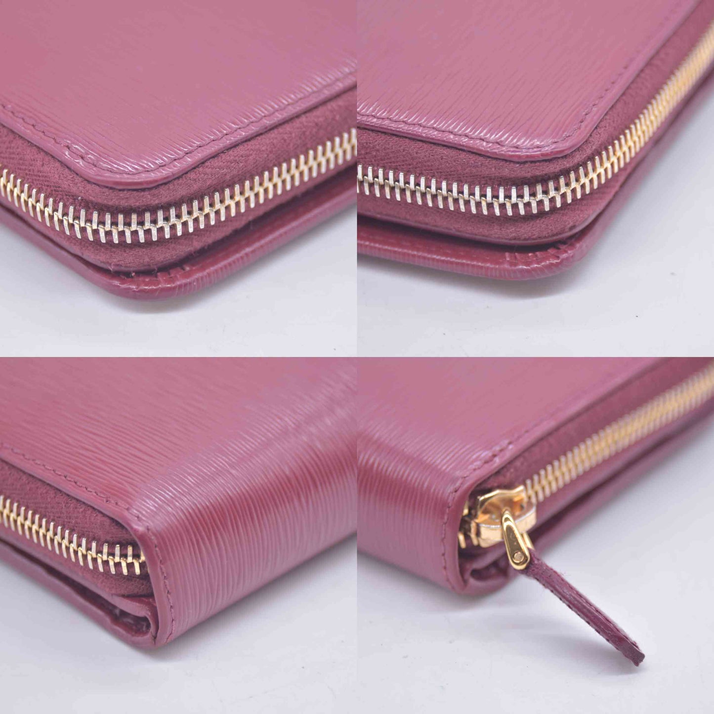 $1070 Prada Large Saffiano Leather Wallet Fuchsia Pink CONSIGNMENT