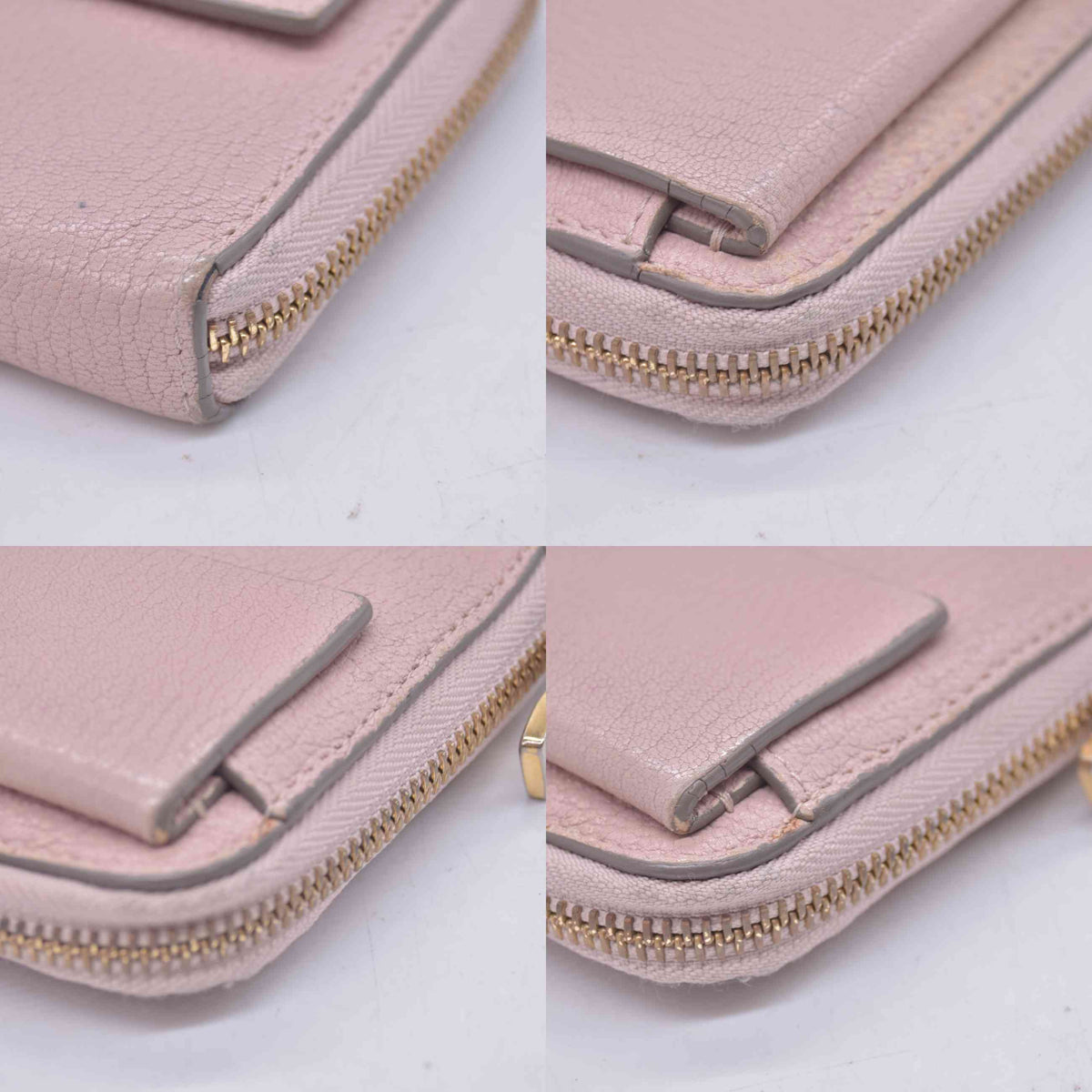 $605 2015 Chloe Long Drew Zip Around Flap Wallet Pink 10021062