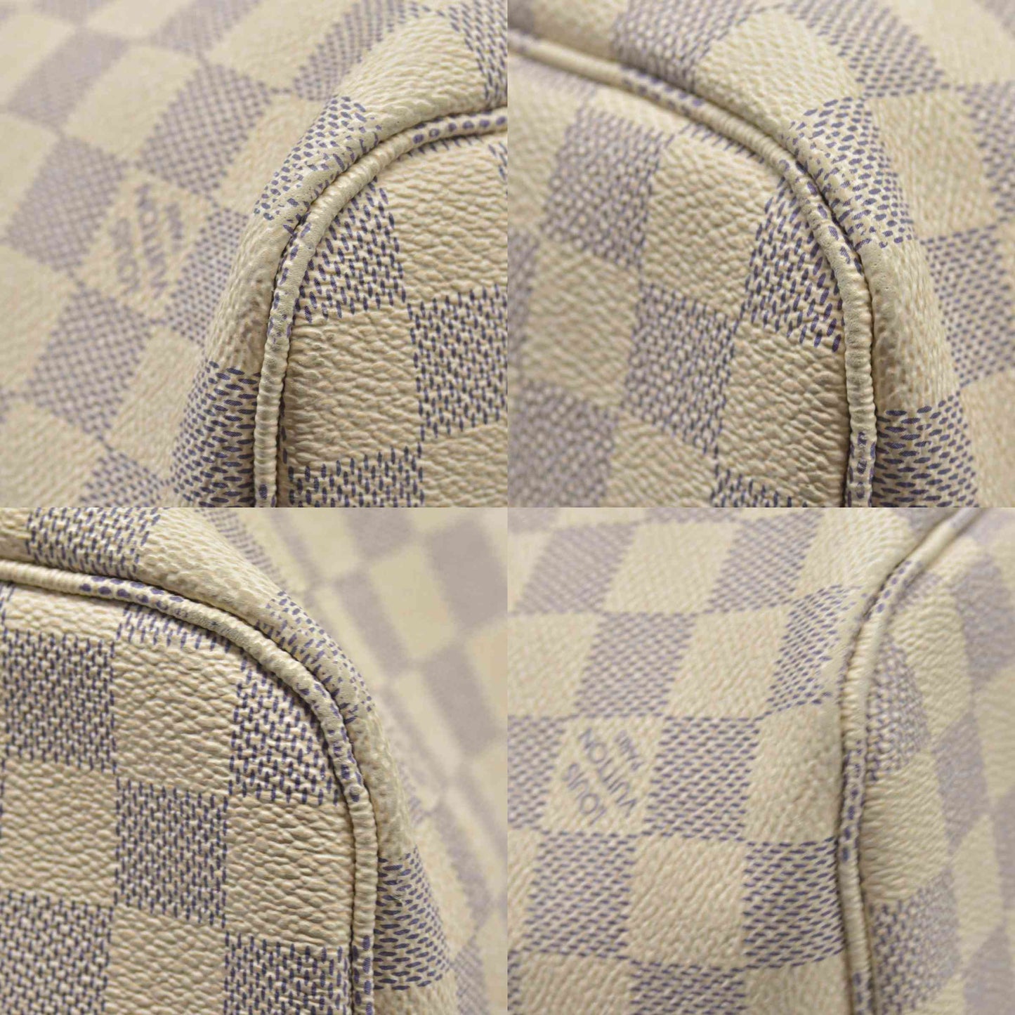 $2170 2019 Louis Vuitton Damier Azur Neverfull MM SD2159