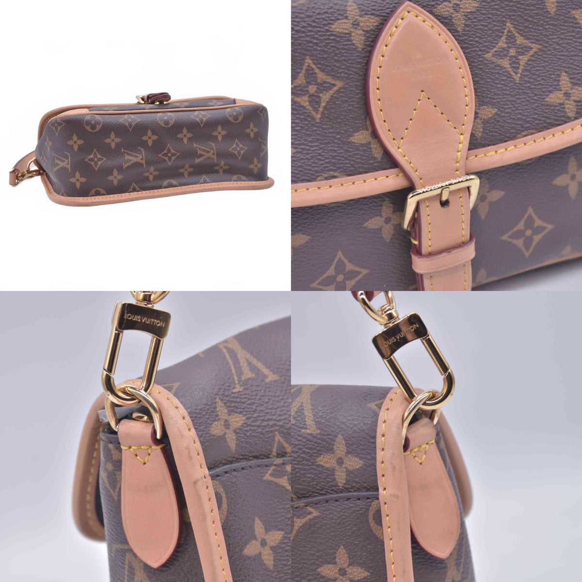 $2700 RFID Louis Vuitton Monogram Diane Black Shoulder Bag