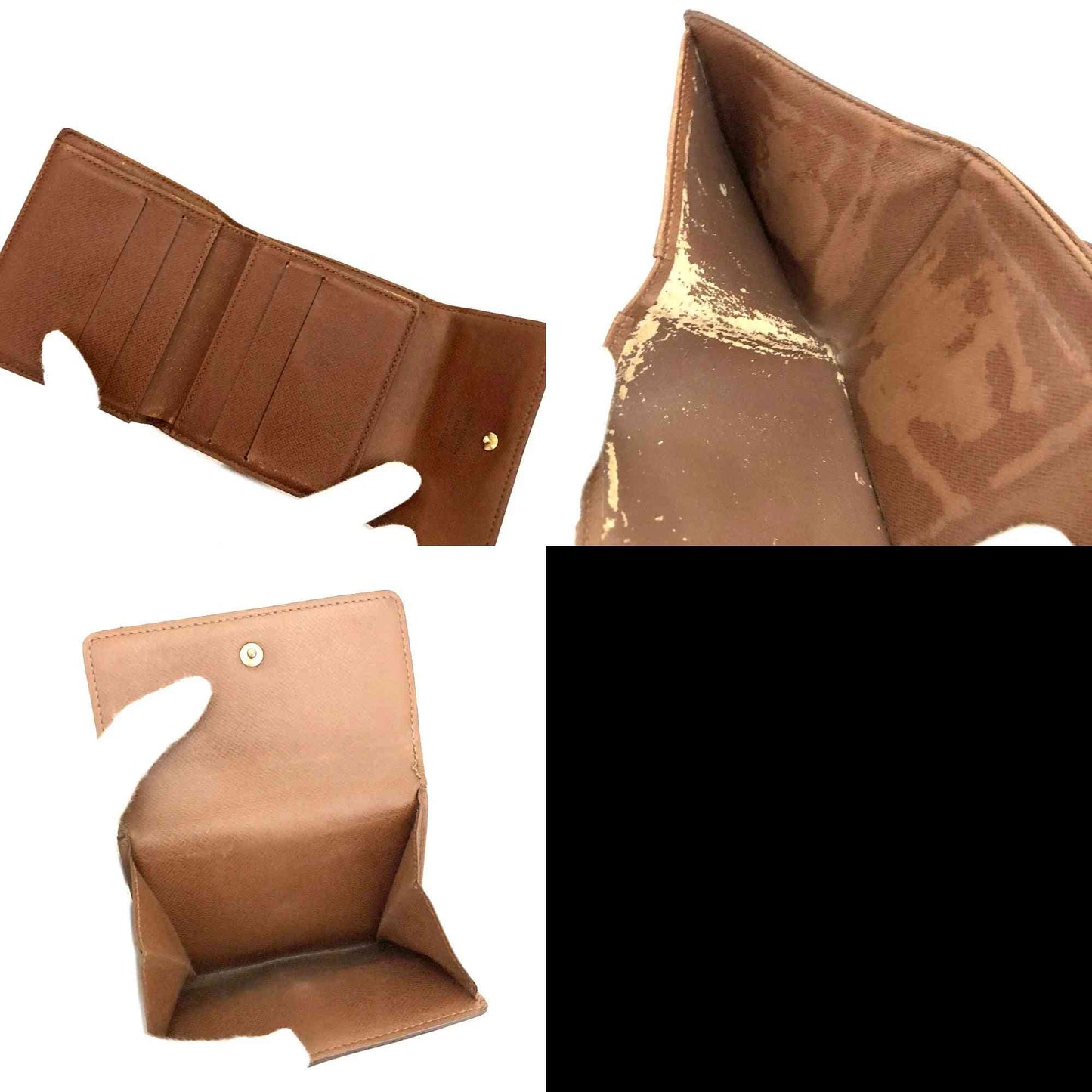 Louis Vuitton Monogram Portefeiulle Elise Trifold Wallet Brown SP0010