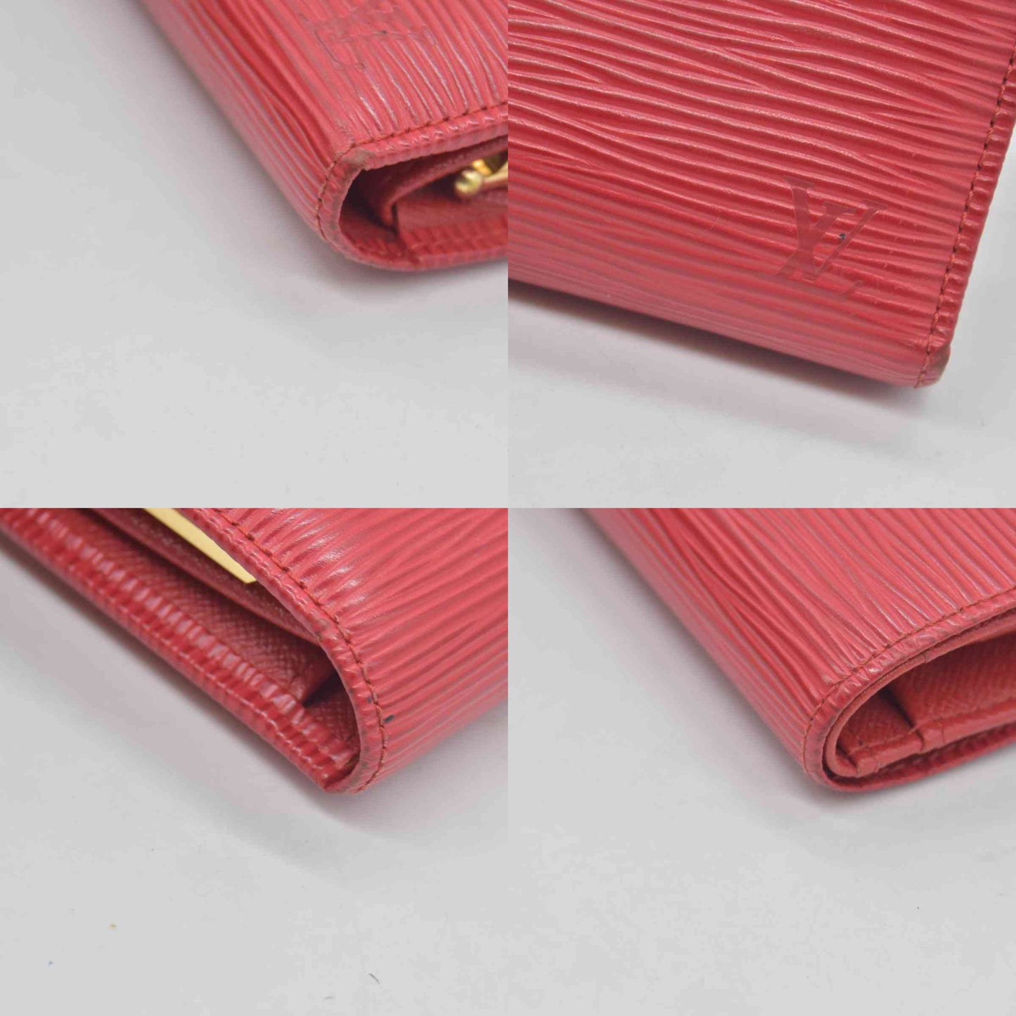 $935 Louis Vuitton  Epi Leather French Purse Red CONSIGNMENT