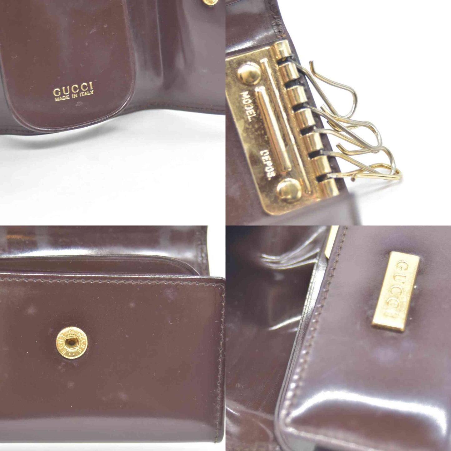GUCCI Double G Leather 6 Ring Key Case Brown CONSIGNMENT