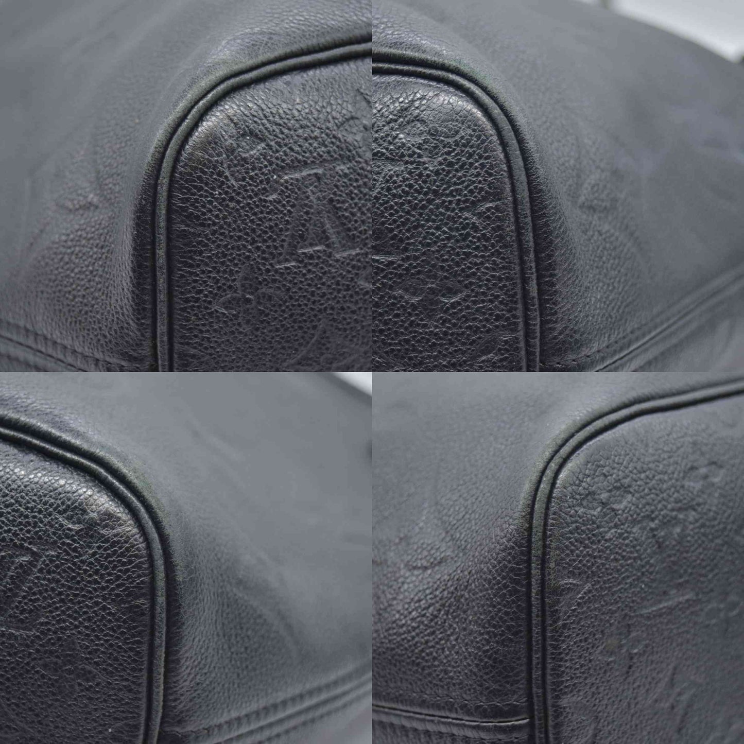 $3050 RFID Louis Vuitton Empreinte Monogram Giant Neverfull MM Black
