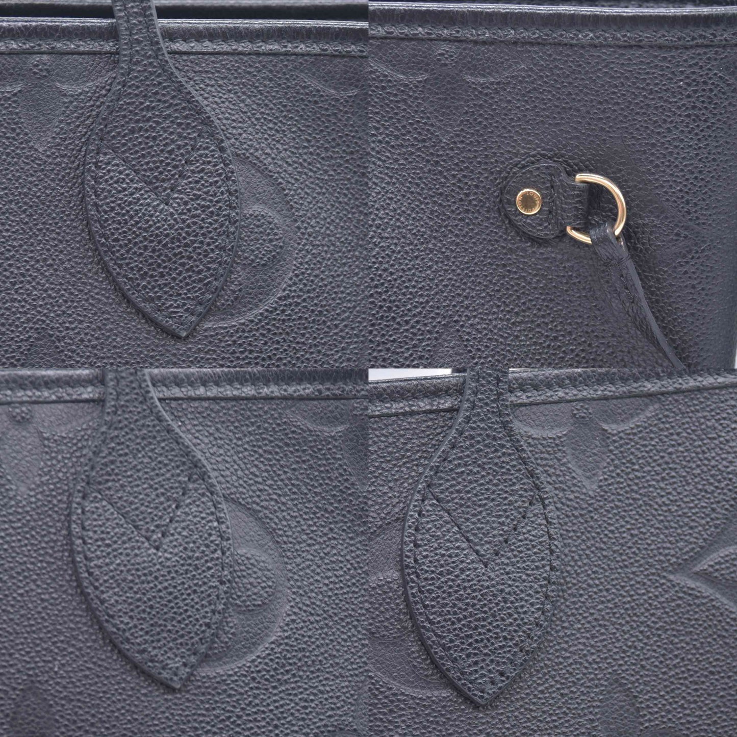 $2940 Louis Vuitton Empreinte Monogram Giant Neverfull MM Black