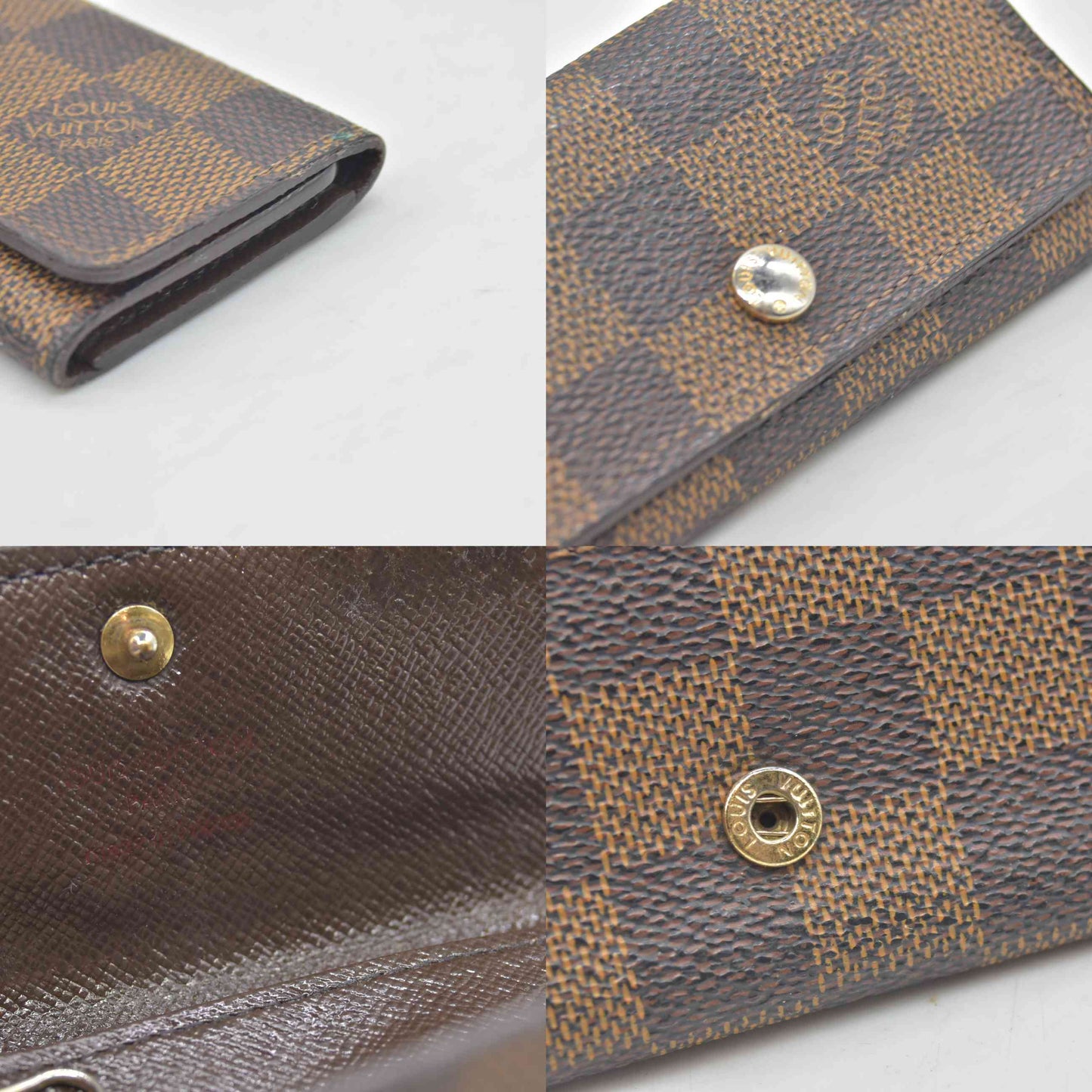 $345 2012 Louis Vuitton Damier Ebene Multicles 4 Key Holder CT1162