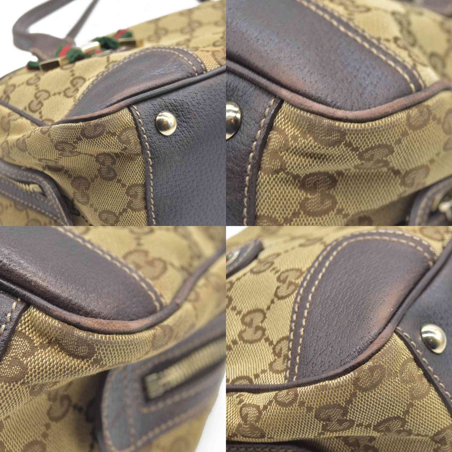 $890 Gucci GG Canvas Princy Boston Bag CONSIGNMENT