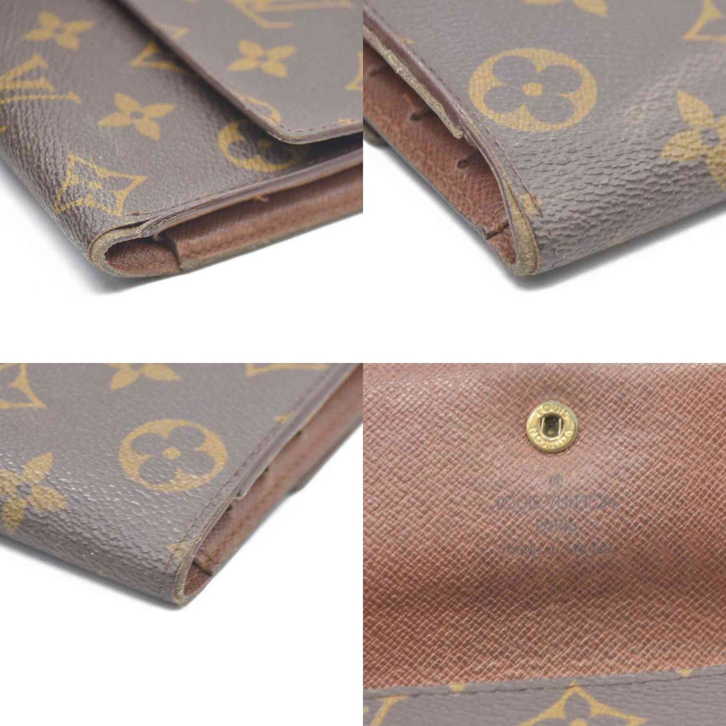 Louis Vuitton Monogram Porte Tresor International Trifold Long Wallet TH0026