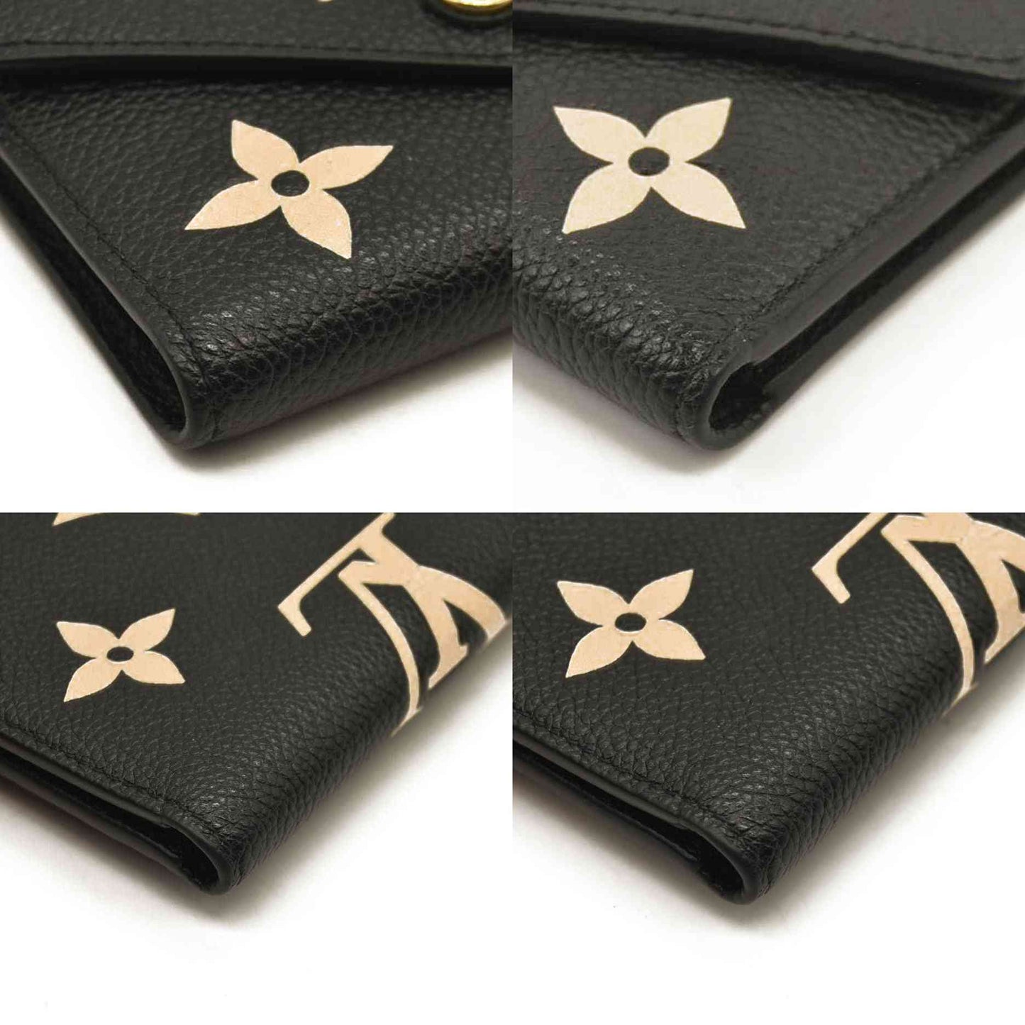 LOUIS VUITTON  Empreinte Monogram Giant Victorine Wallet Black Beige RFID