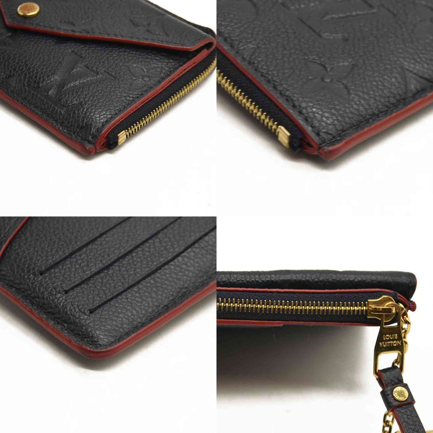 Louis Vuitton  Empreinte Recto Verso Card Holder Marine Rouge RFID