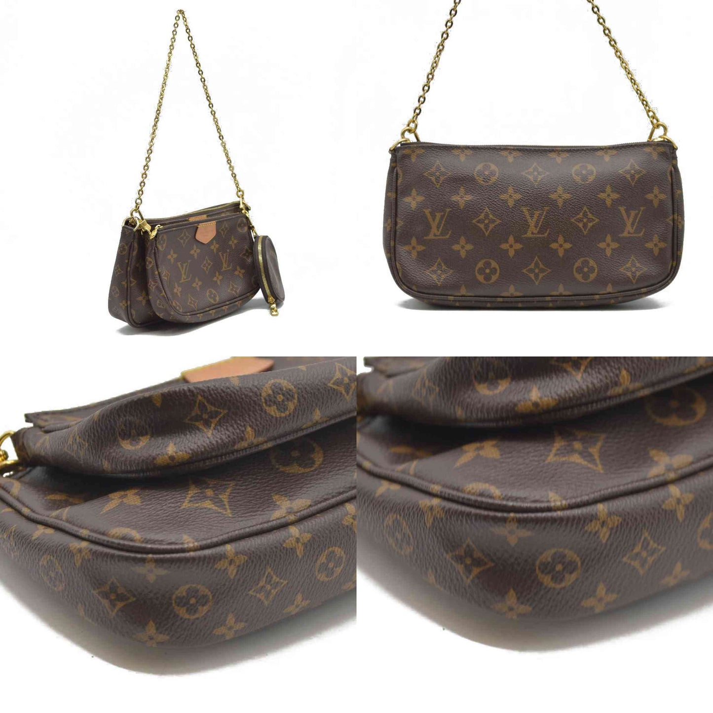 Louis Vuitton  Monogram Multi Pochette Accessories Rose Clair SN4270/RFID