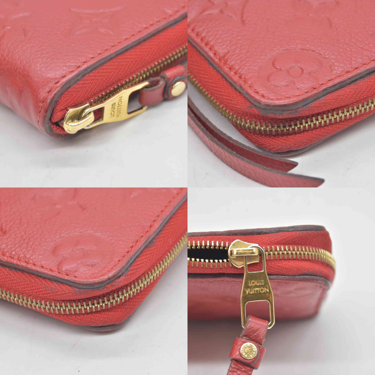 $760 2014 Louis Vuitton Monogram Empreinte Zippy Zip Around Wallet Coin Purse TS2164