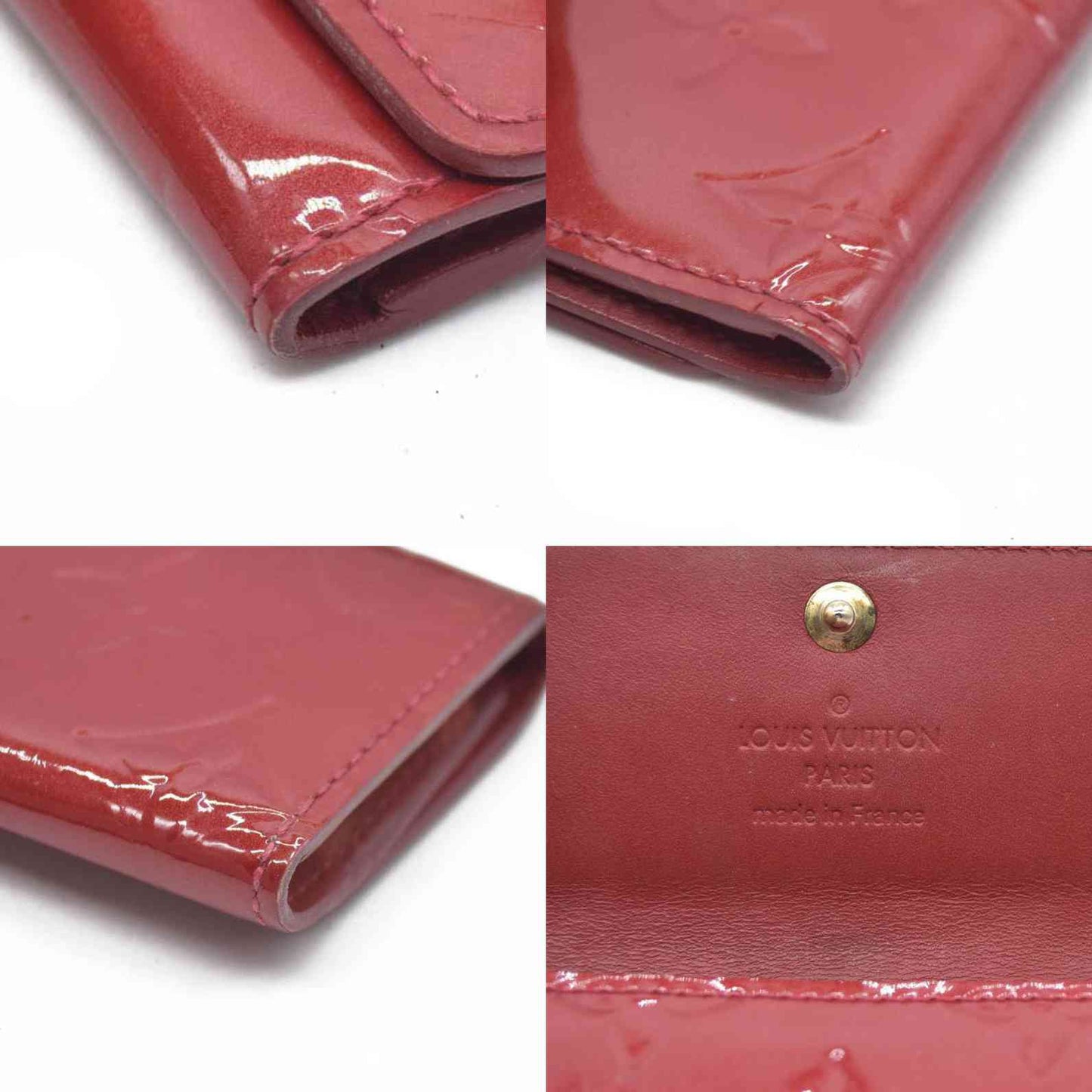$345 Louis Vuitton Monogram Vernis Leather Multicles 4 Ring Key Case TN2153
