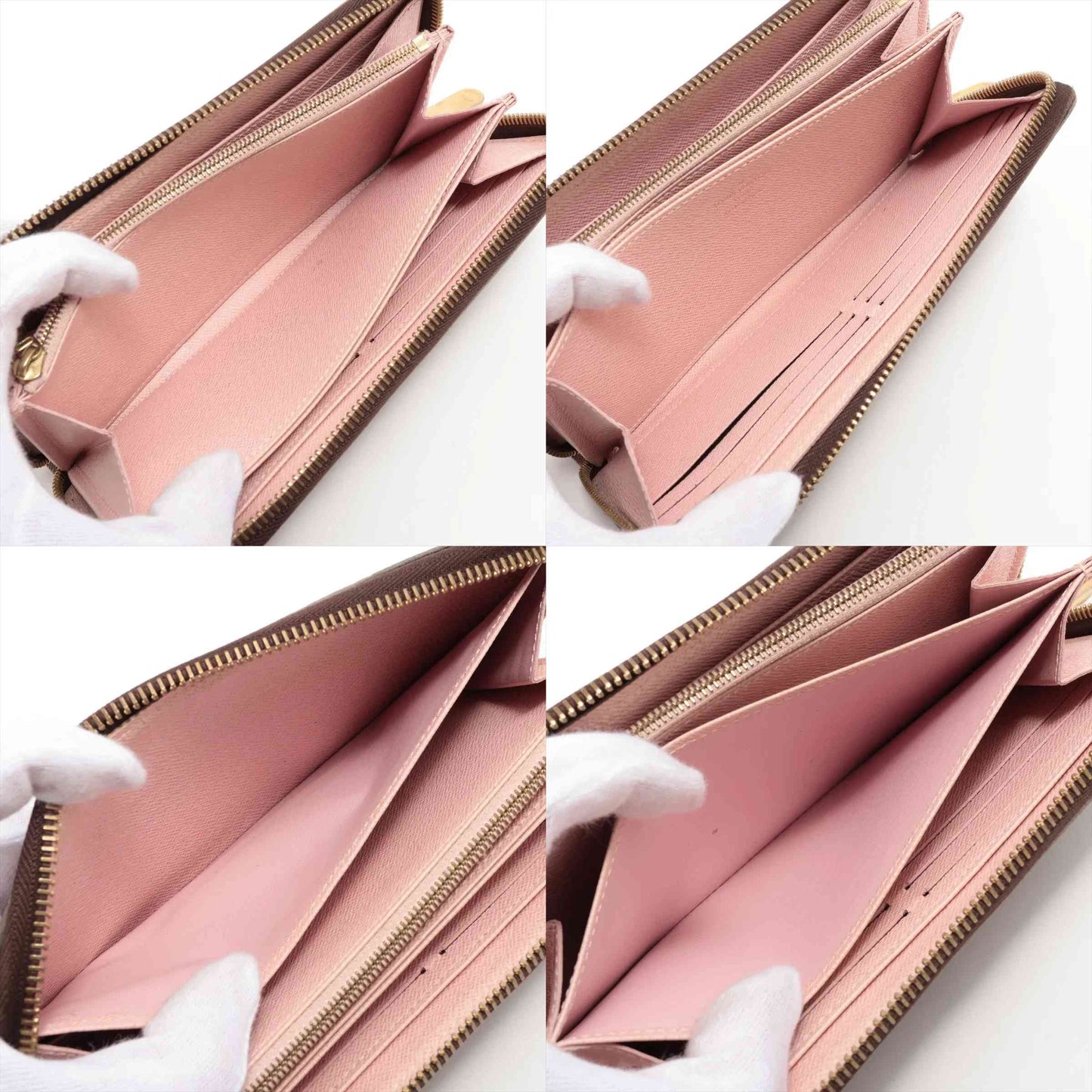 $915 Louis Vuitton Monogram Zippy Wallet Rose Ballerine CA0176