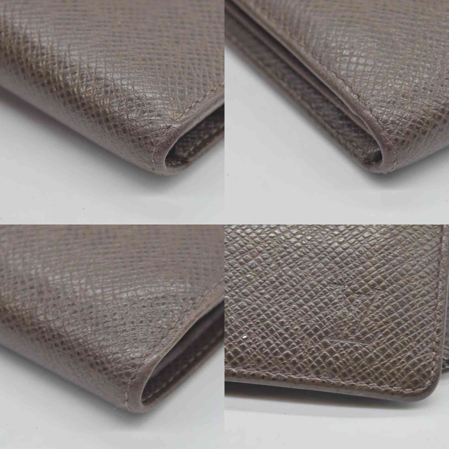 $615 2009 BROWN Louis Vuitton Taiga Multiple Wallet CONSIGNMENT SP1039