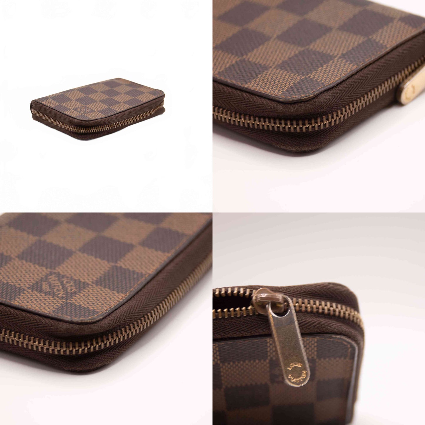 $560 2008 Louis Vuitton Damier Ebene Zippy Coin Purse CT4078