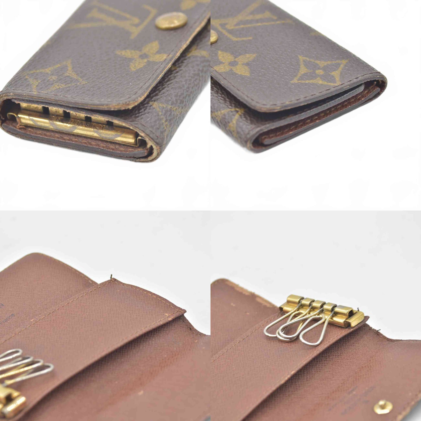 $345 1998 Louis Vuitton Monogram 4 Key Multicles Holder TH0948