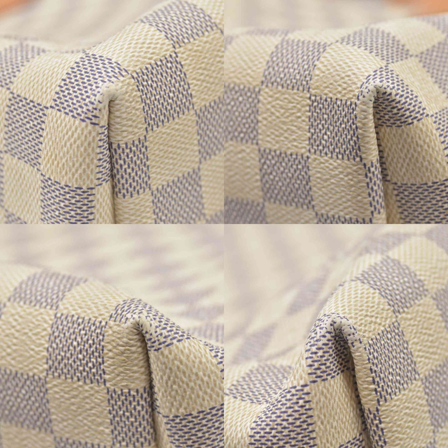 $1980 Louis Vuitton Graceful PM Rose Ballerine White Damier Azur Canvas Tote RFID