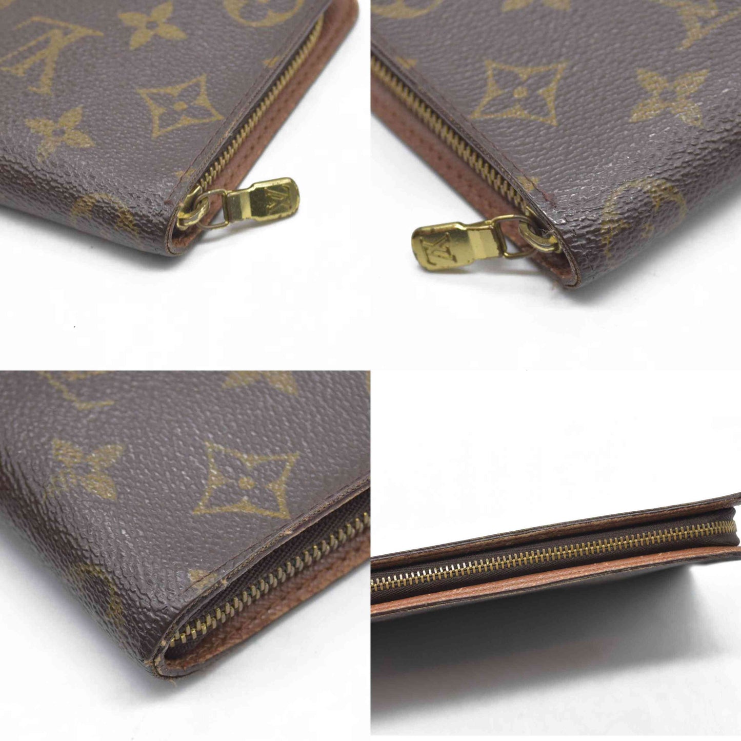 $915 Louis Vuitton Monogram Bifold Zippy Long Wallet CA1918 1998