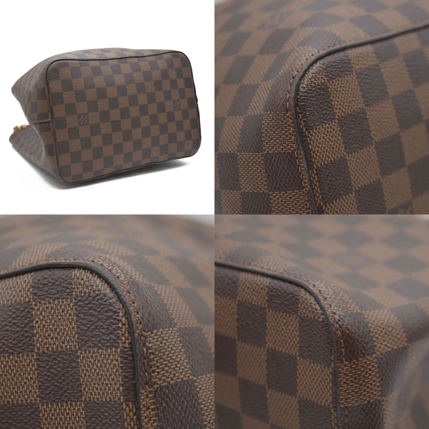 AUCTION $2300 Louis Vuitton  Damier Ebene Neonoe MM Venus Pink