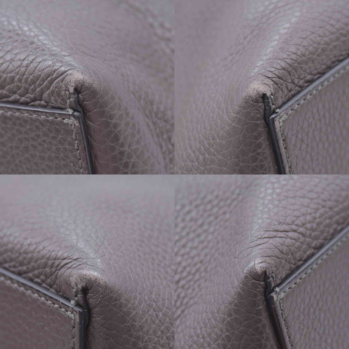 $1850 Valentino Garavani Grained Calfskin Small Rockstud Shoulder Tote Grey