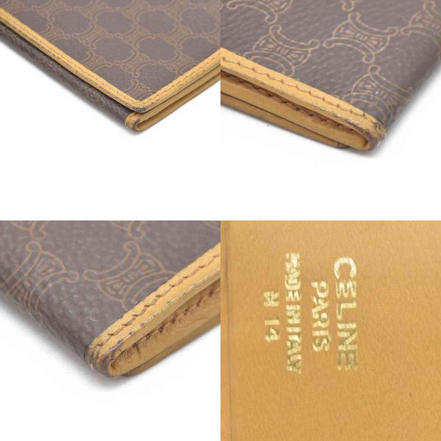 CELINE Macadam PVC Long Bifold Wallet Brown