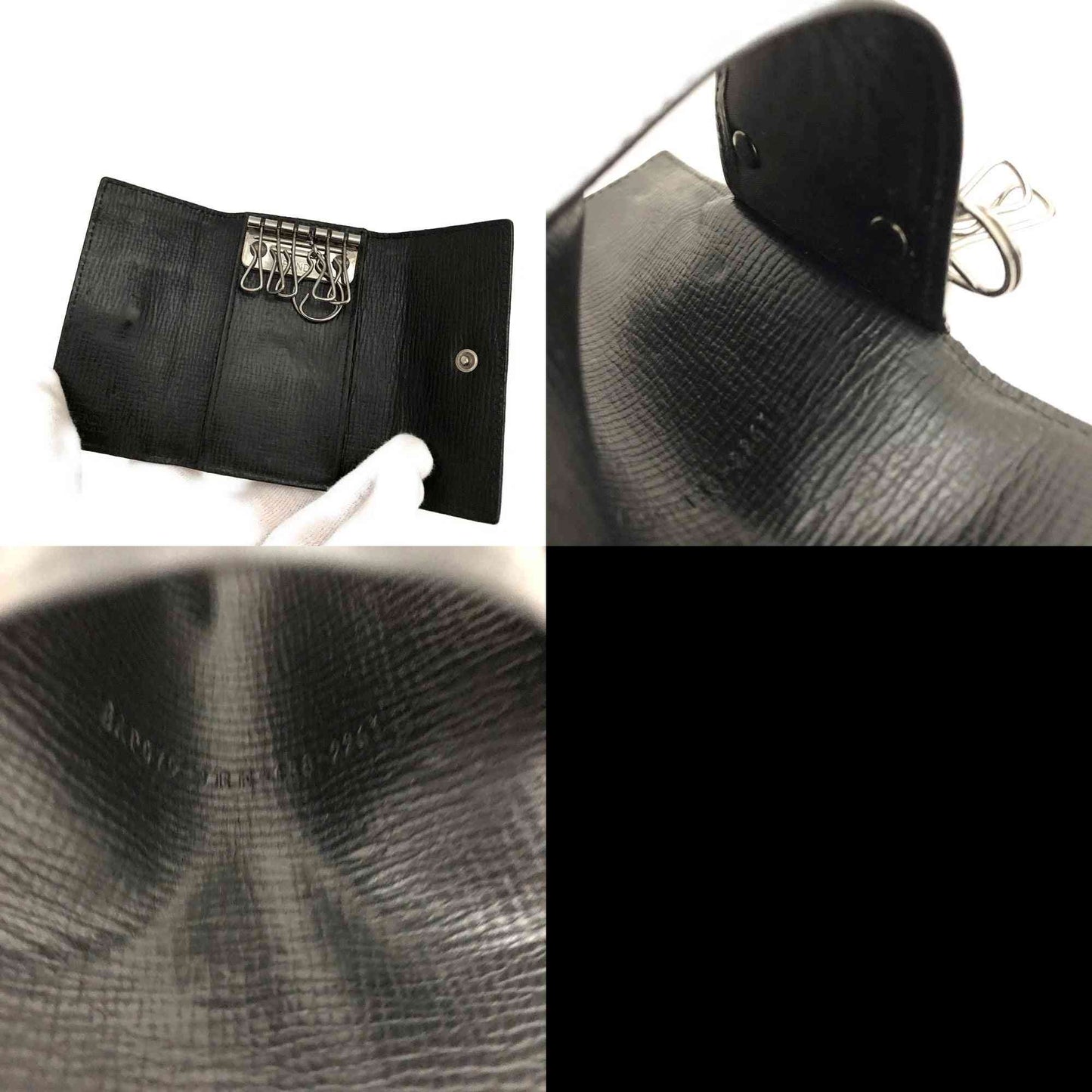 PRE-ORDER FENDI Zucca PVC 6 Ring Key Case Black