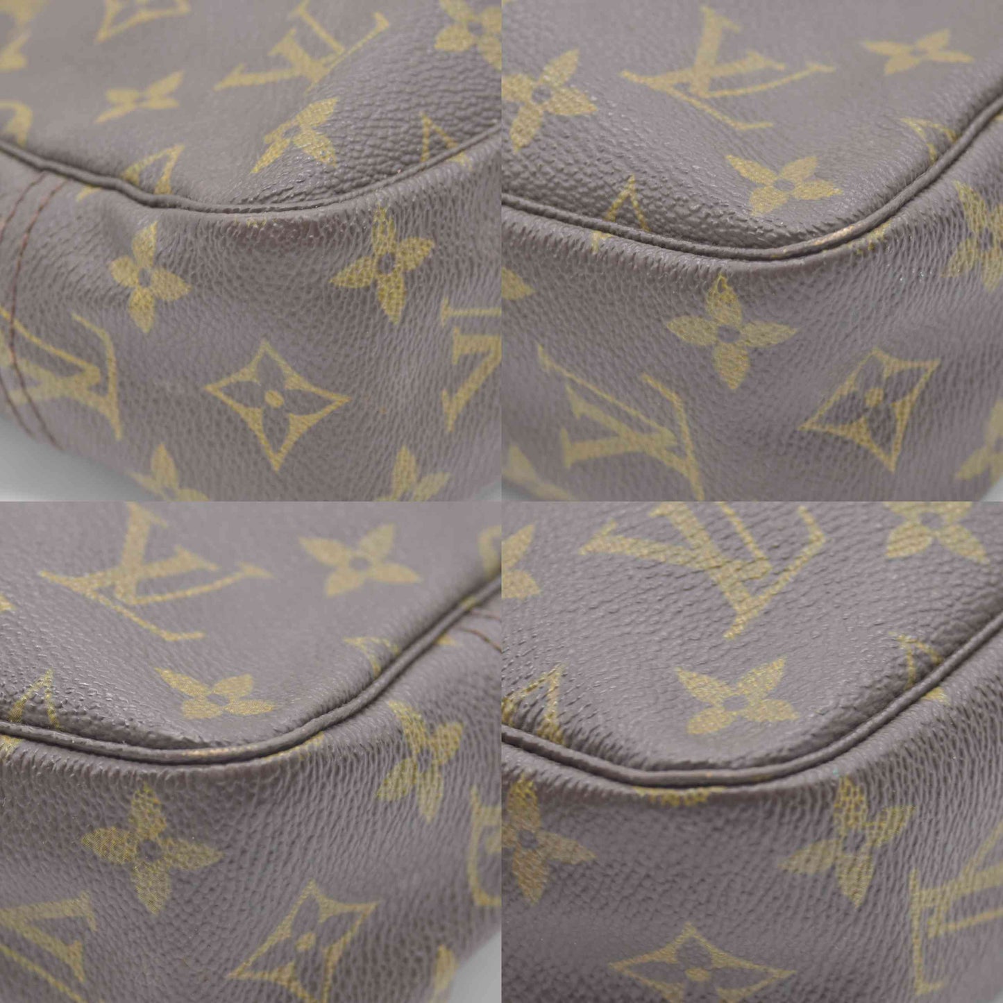 $600 Louis Vuitton LV Cosmetic Pouch Trousse Toilette 23 Brown Monogram