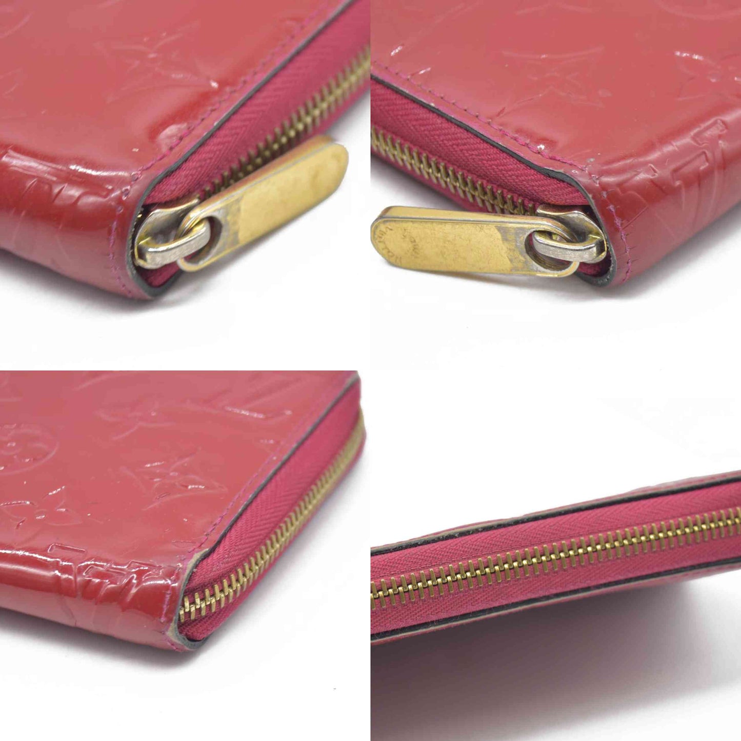 $840 Louis Vuitton Monogram Vernis Zippy Zip Around Long Wallet CA0123