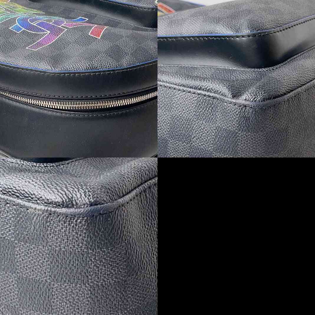 LOUIS VUITTON  Damier Graphite Logo Josh Backpack Blue Multicolor