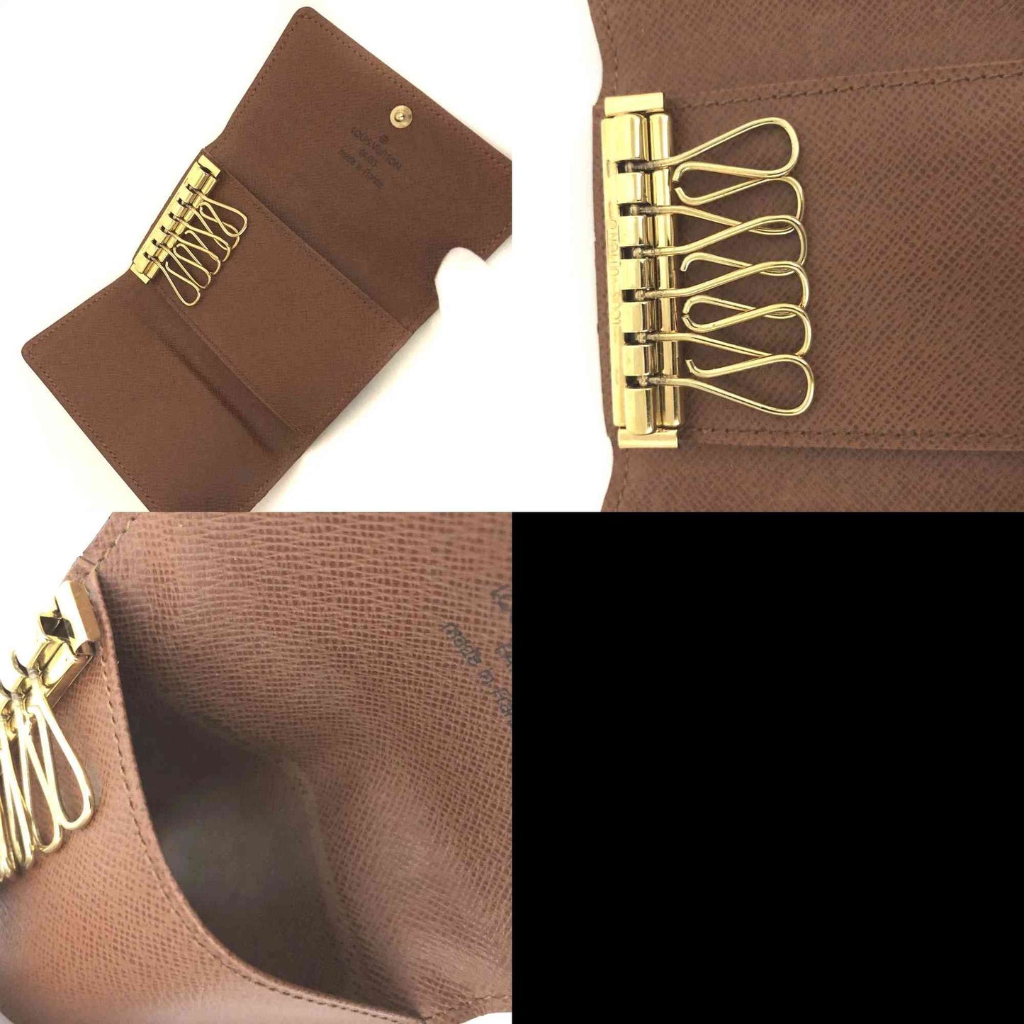 $355 Louis Vuitton Monogram Multicles 6 Ring Key Case Brown CT0969