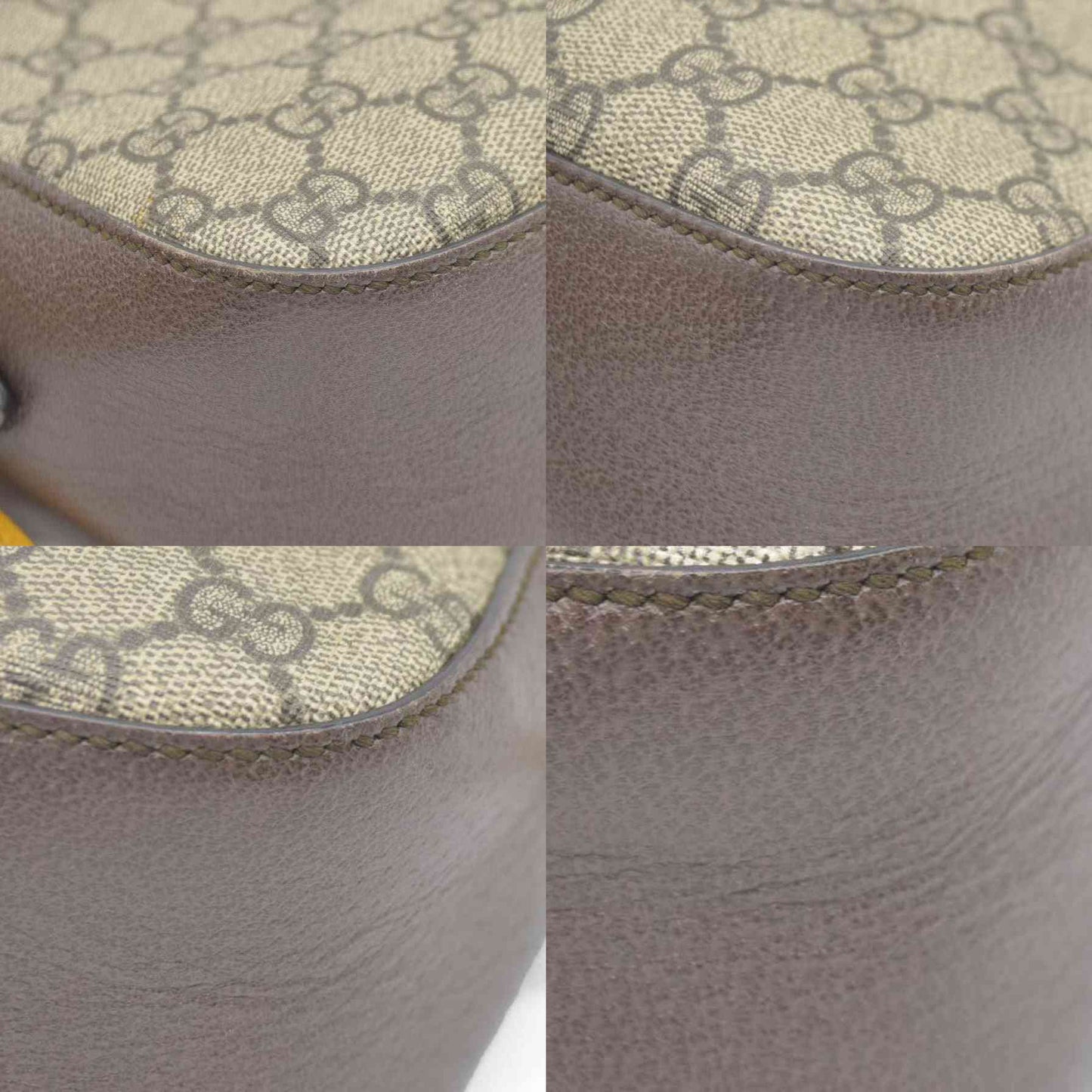 Gucci  GG Supreme Monogram Web Neo Vintage Shoulder Bag Beige New Acero Crop