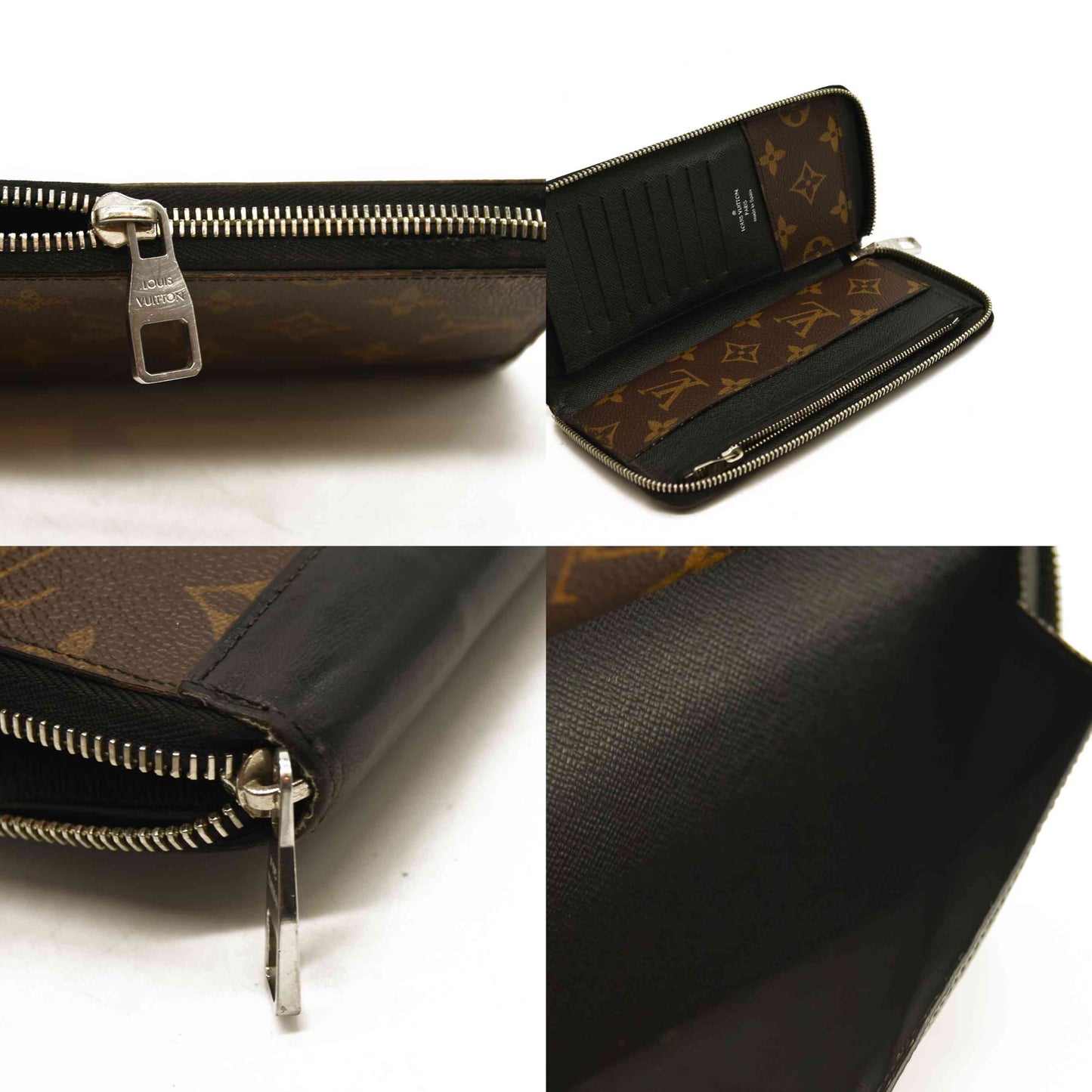 Louis Vuitton  Monogram Macassar Vertical Zippy Wallet
