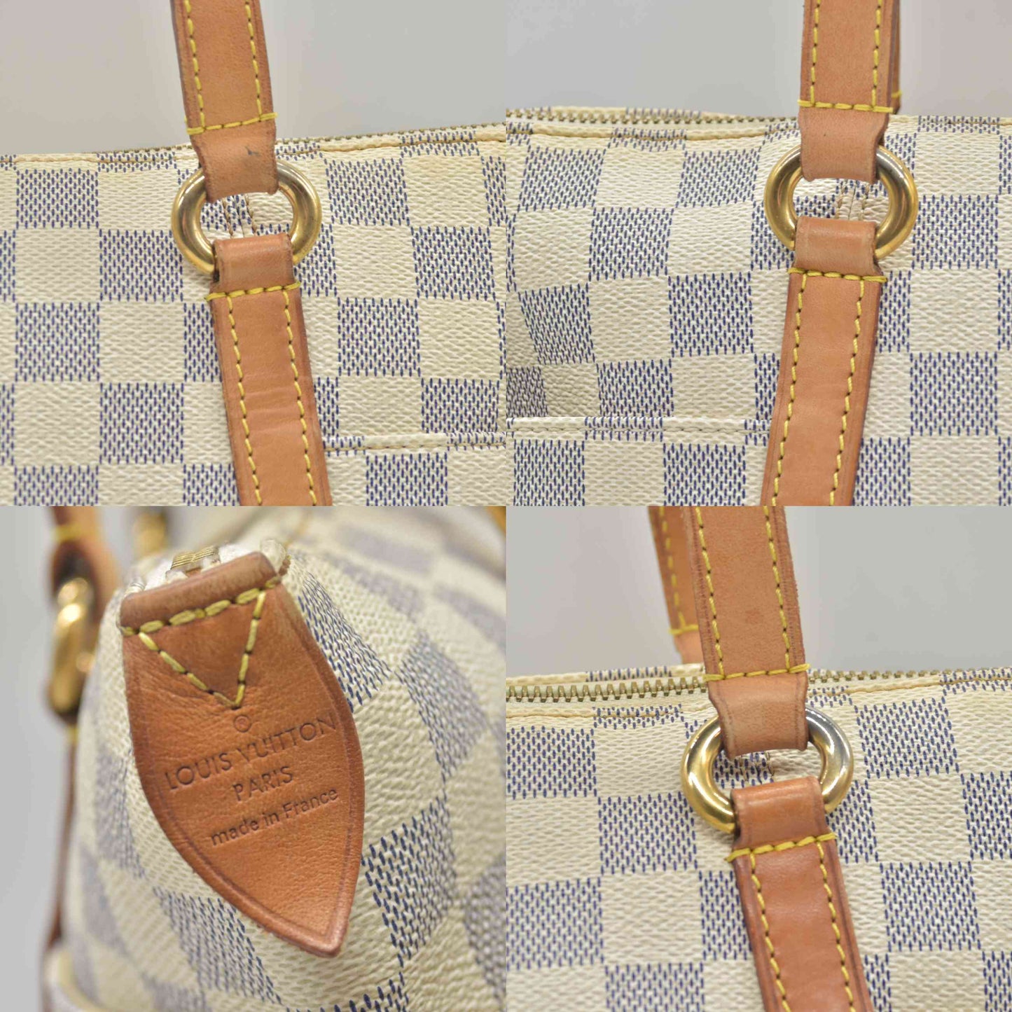 $1270 2010 Louis Vuitton Damier Azur Totally PM AR1130
