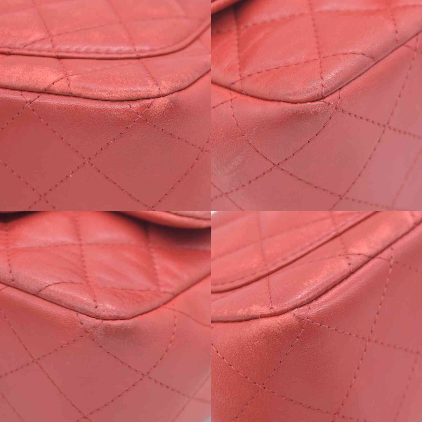 $5200 Chanel Classic Mini Square Flap Bag Red