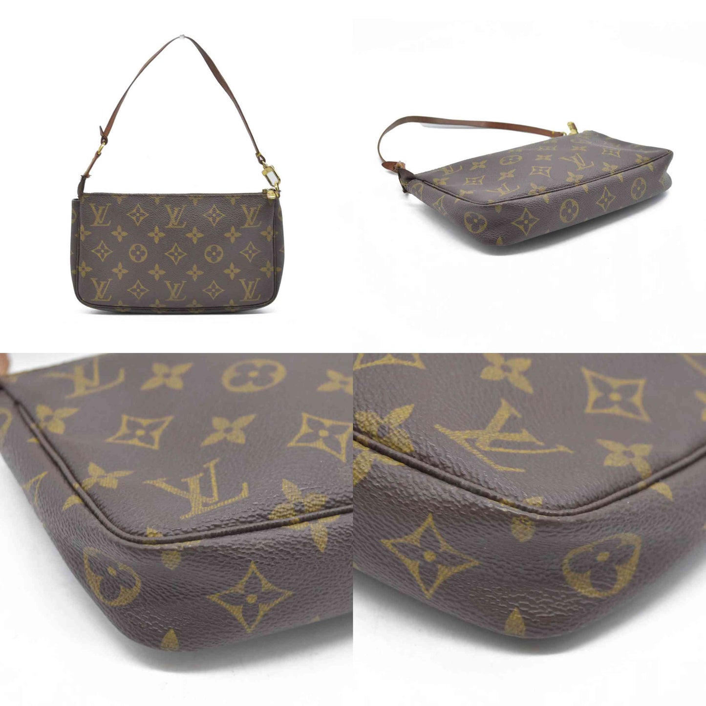 $1660 Louis Vuitton Monogram Pochette Accessories Pouch Bag CA0042